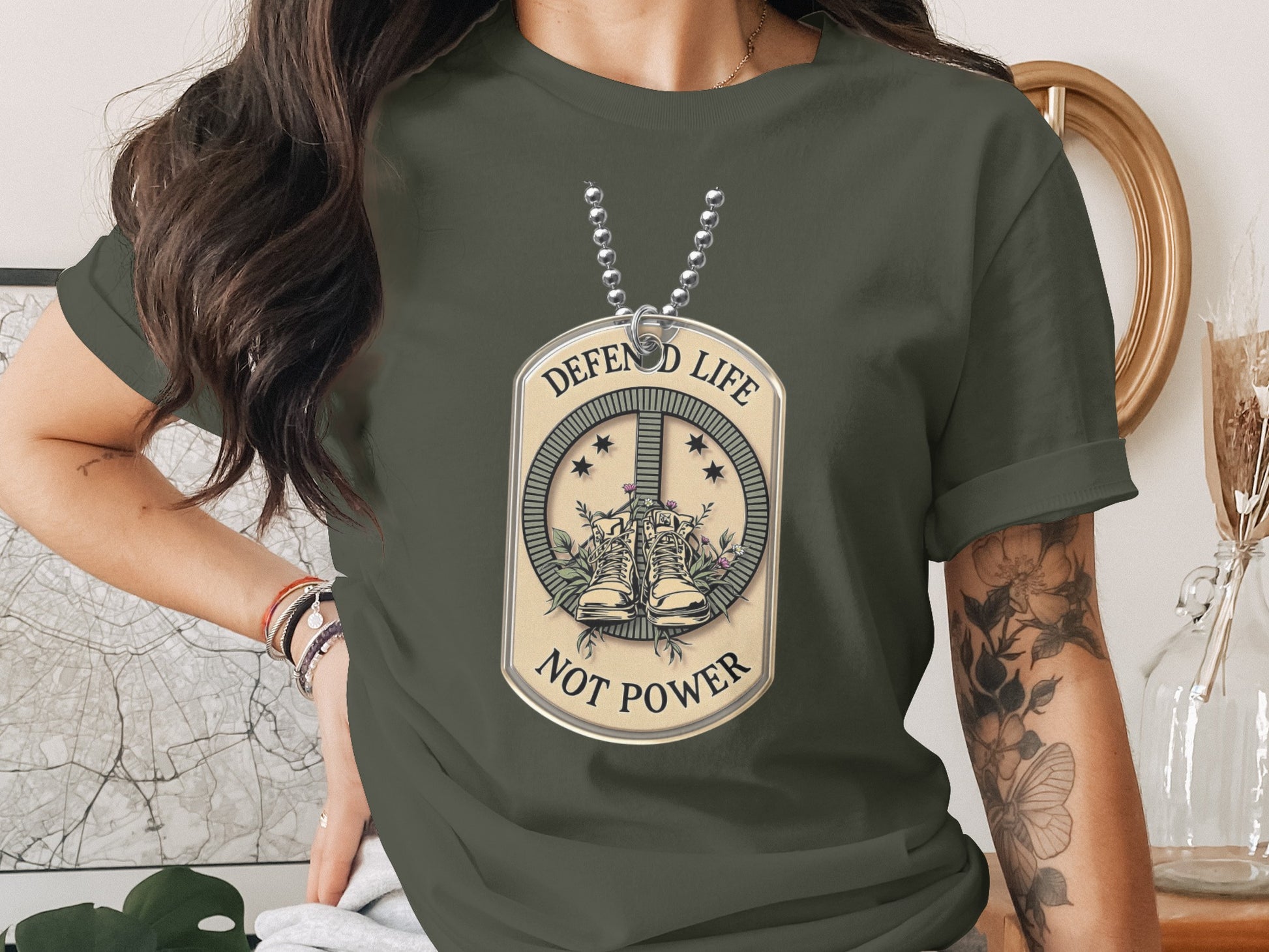 Defend Life Not Power Graphic T-Shirt Product