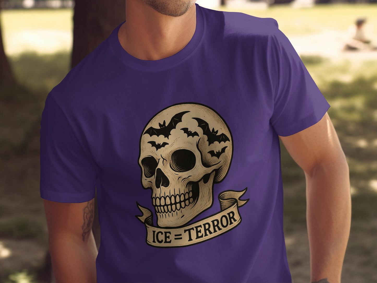 Ice and Terror Skull Bat Design T-Shirt product type
