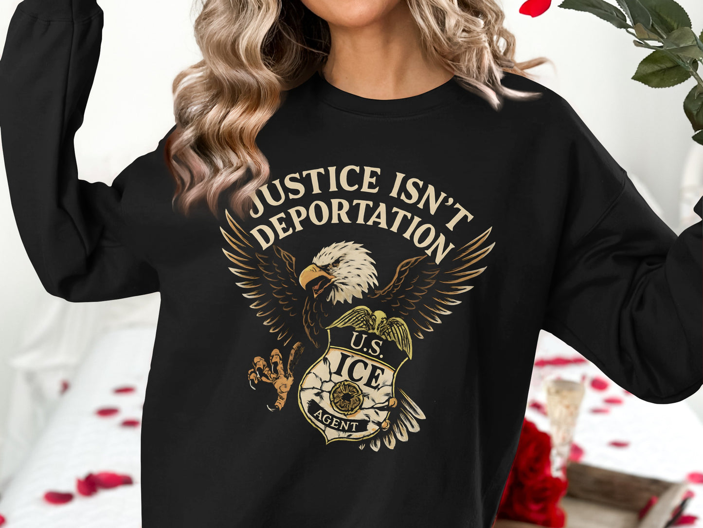 Justice Isn't Deportation Graphic US ICE Agent product
