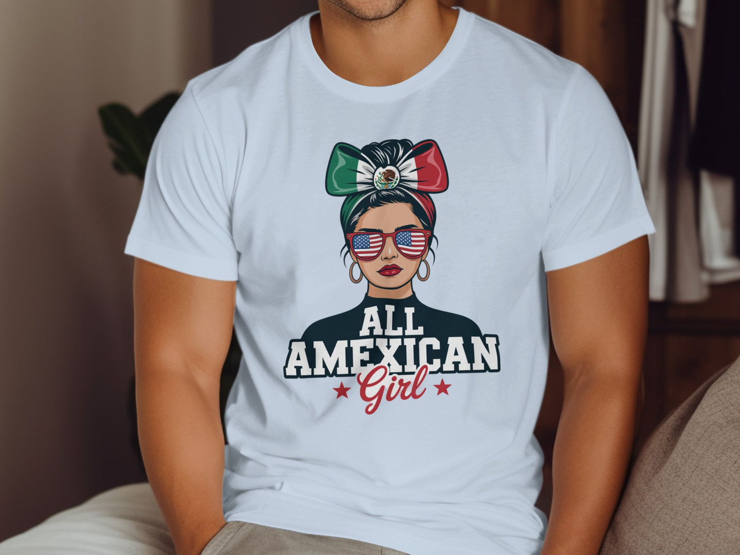 All American Girl Graphic Cool Patriotic Shirt product