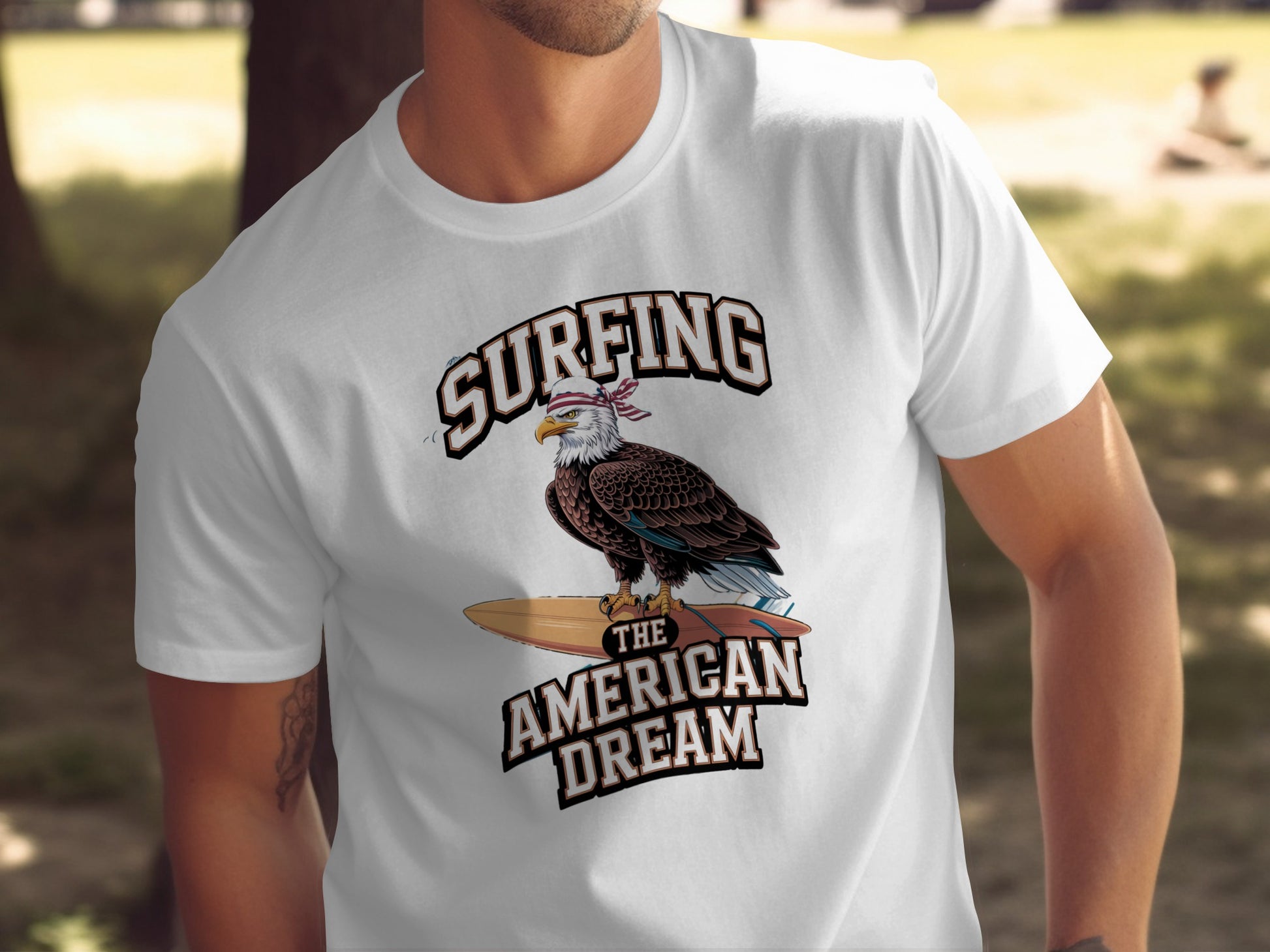 Surfing The American Dream Graphic printed t-shirt product type