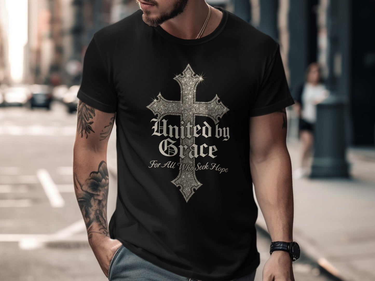 United by Grace Cross Graphic T-Shirt product type