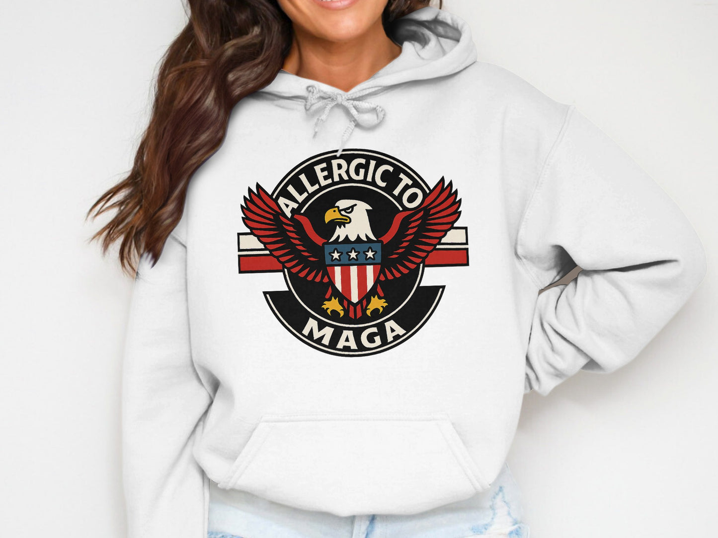 Allergic To MAGA Political Satire Hoodie product type