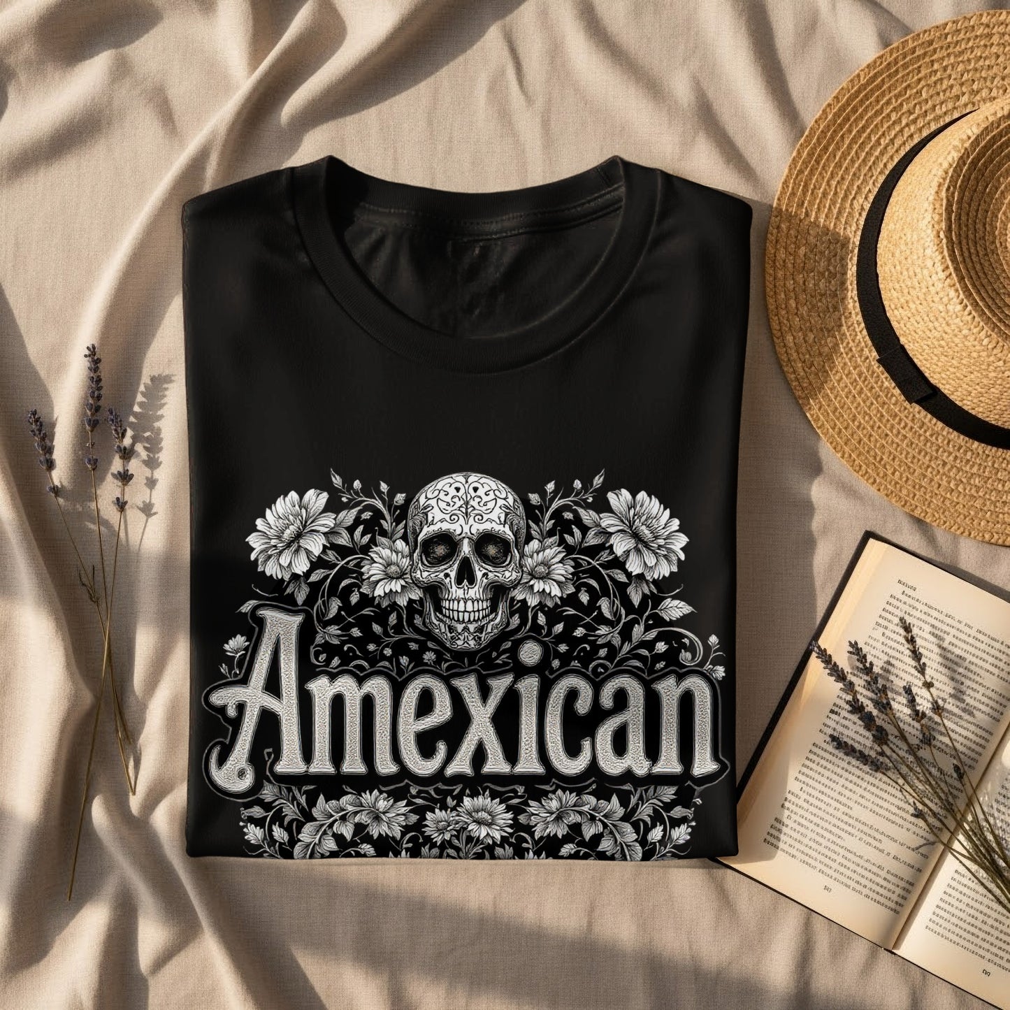 Amexican Graphic Tee with Skull Design product type