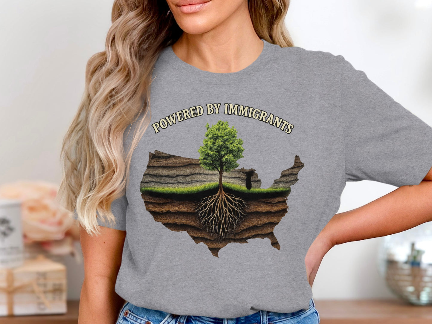 Powered by Immigrants Graphic T-Shirt product type