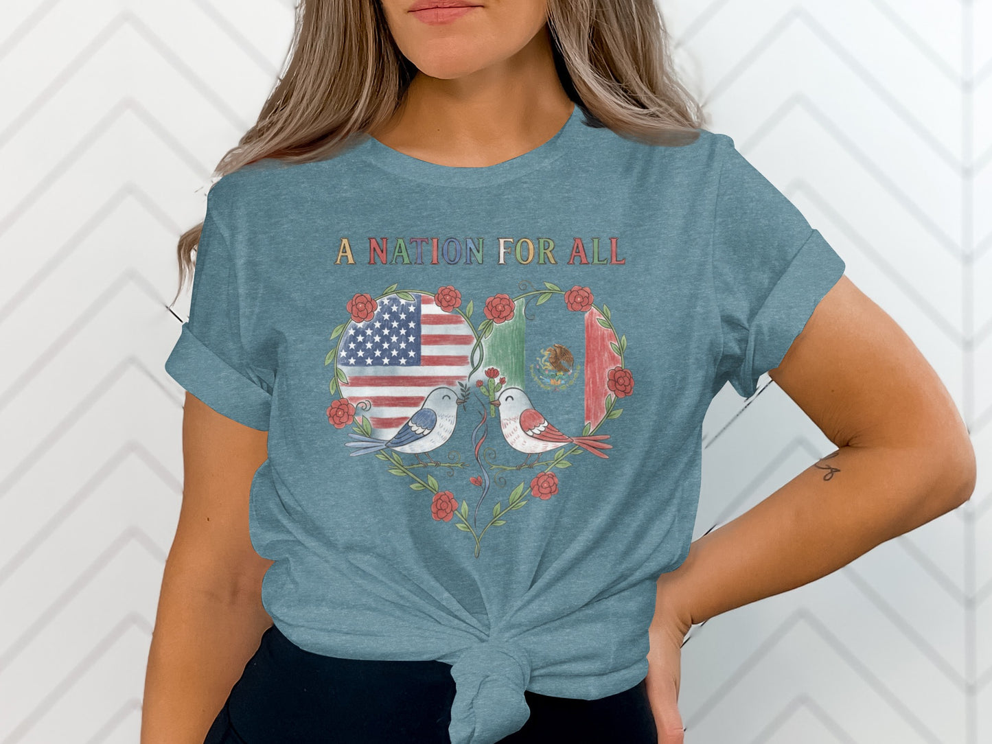 A Nation For All Graphic T-Shirt Unique Casual product