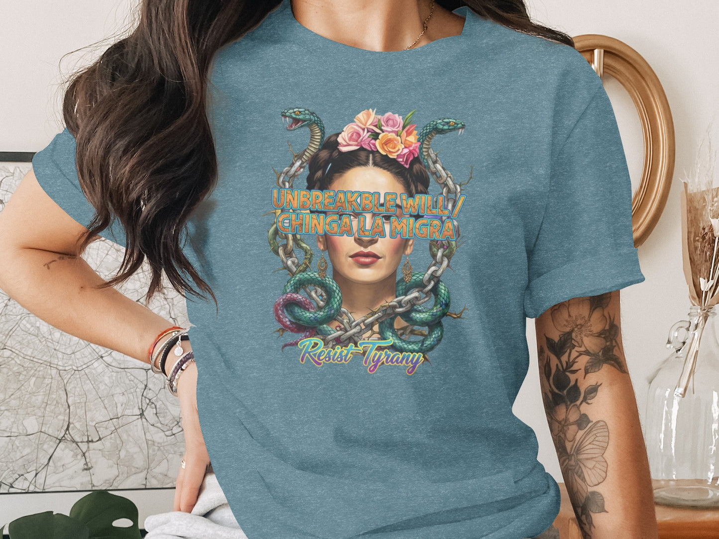 Unbreakable Will Chinga La Migra Resist Tyranny product type