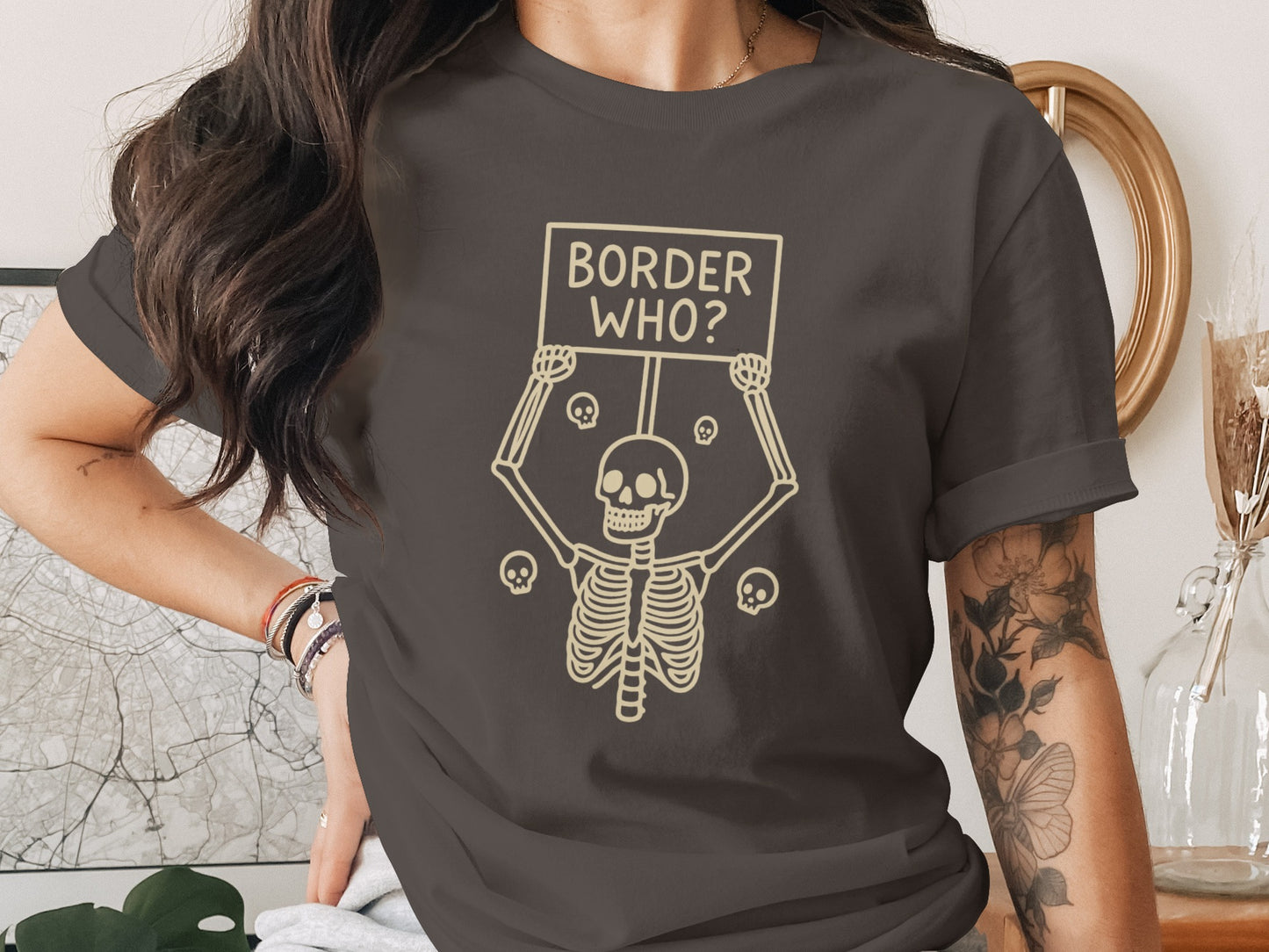 Border Who Skeleton Graphic Shirt product type