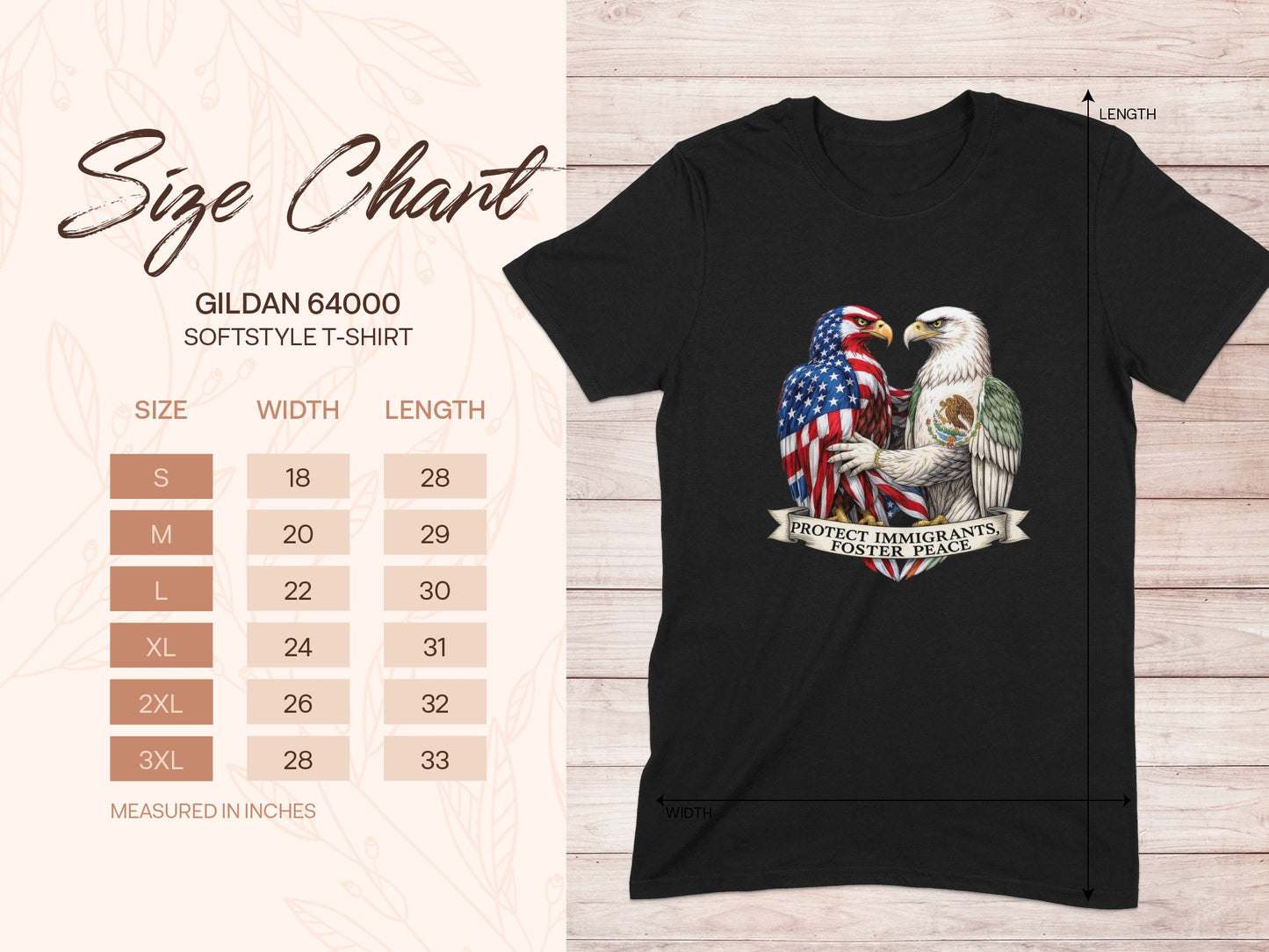 Protect Immigrants Foster Peace Graphic T Shirt product type