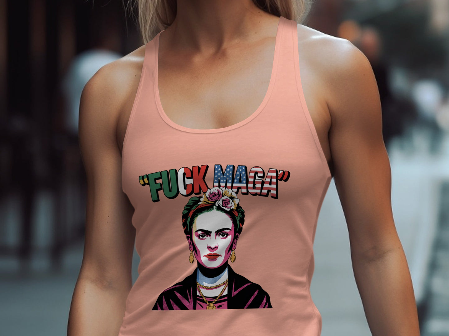 'FUCK MAGA' Frida Kahlo Tank Top product type