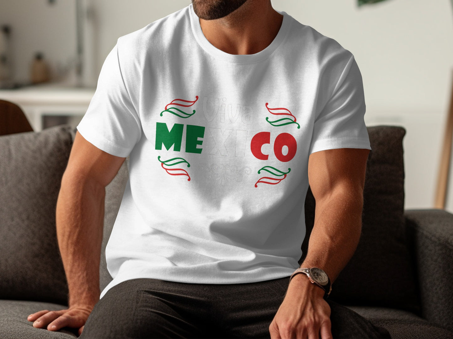 Colorful Mexico Lettering Men's T-Shirt product