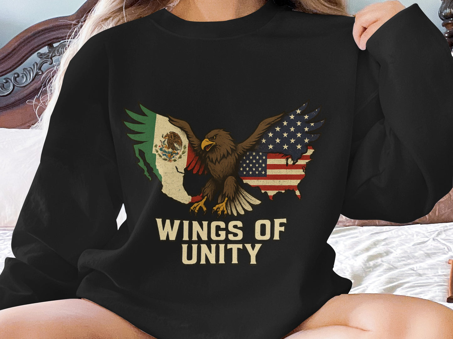 Wings of Unity Eagle Graphic Long Sleeve Shirt product type