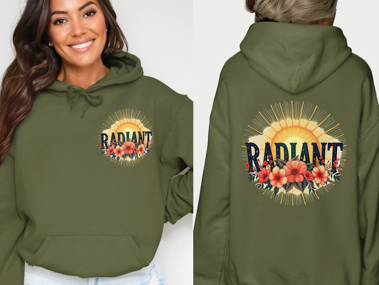 Radiant Floral Sunburst Graphic Hoodie product