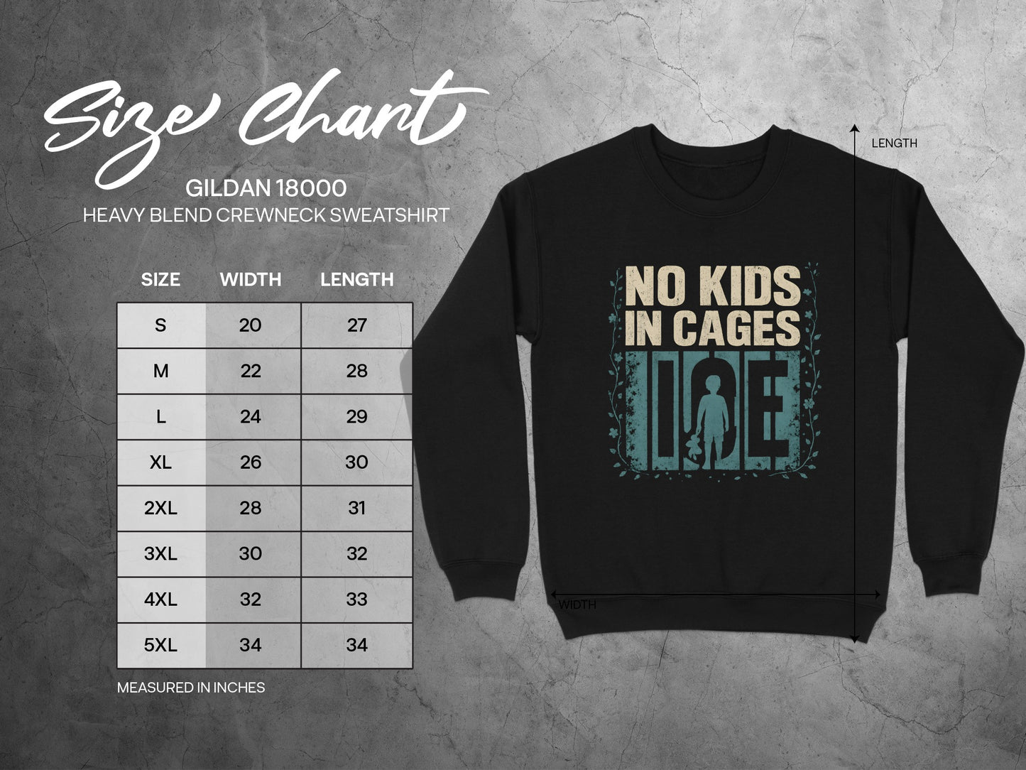 No Kids In Cages Heavy Blend Crewneck Sweatshirt product