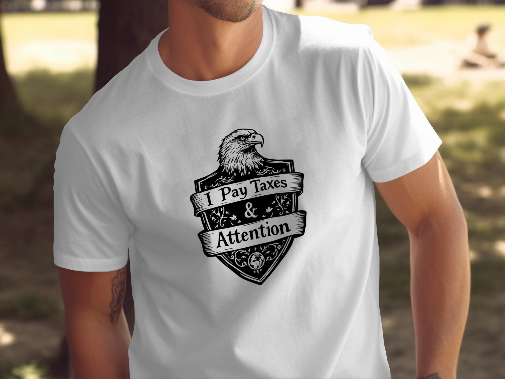 I Pay Taxes and Attention Eagle T-Shirt product type
