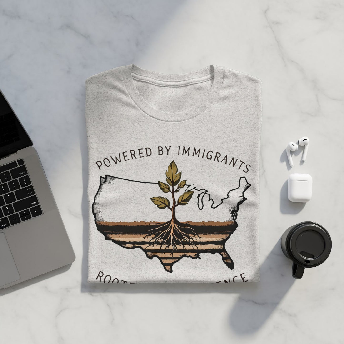 Powered by Immigrants Rooted Resistance T-shirt product type