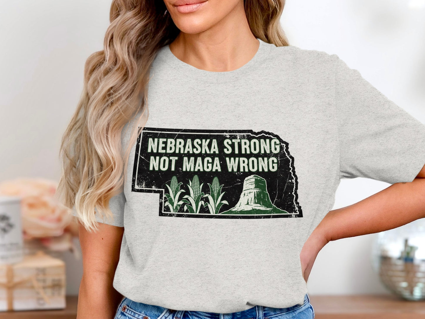Nebraska Strong Not Maga Wrong graphic shirt product