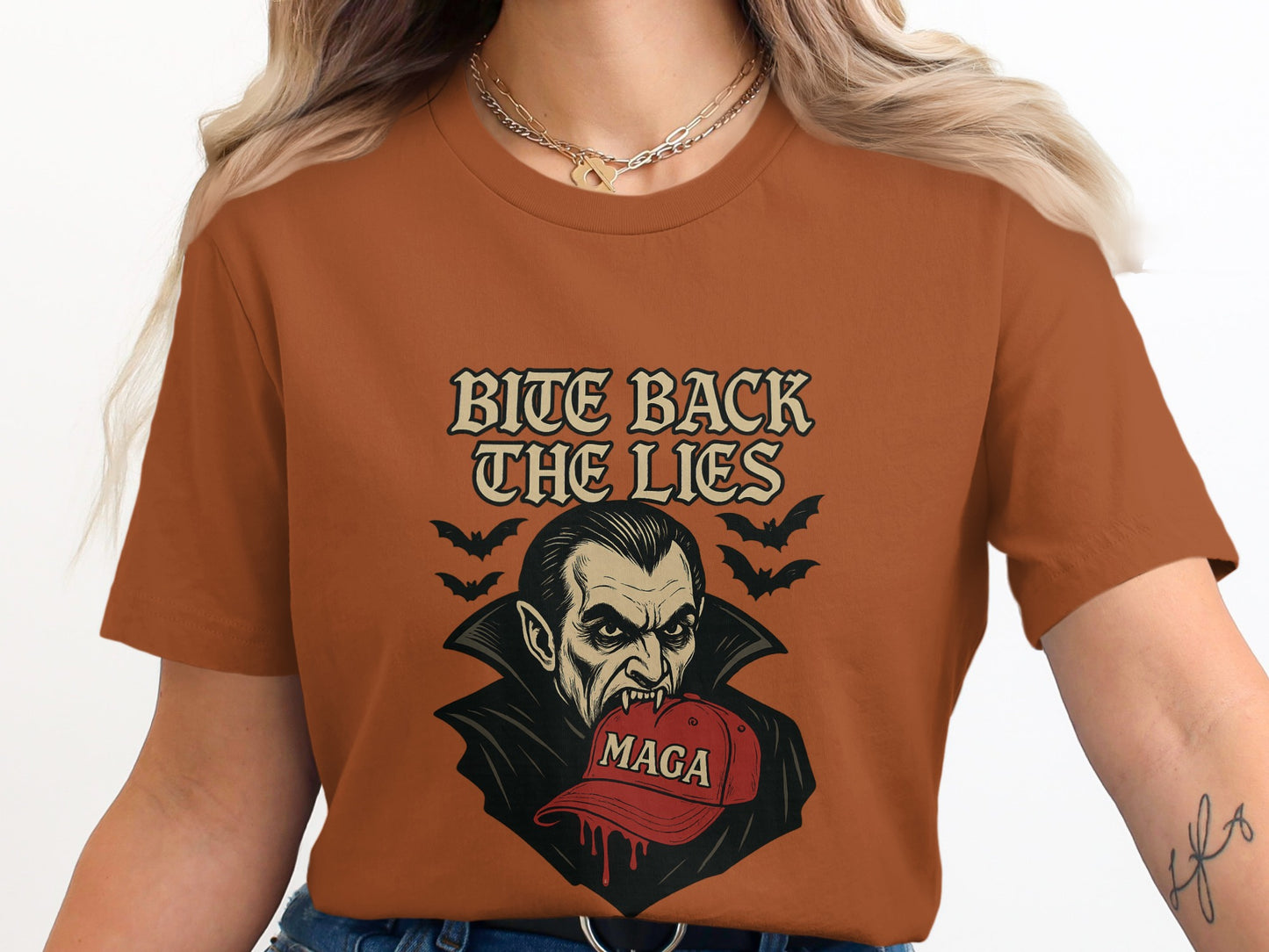 Bite Back The Lies With Dracula Vampire T-shirt product