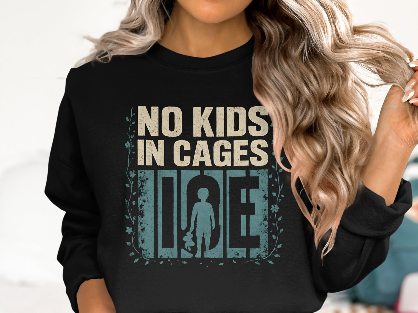 No Kids in Cages Graphic Statement Sweatshirt product type