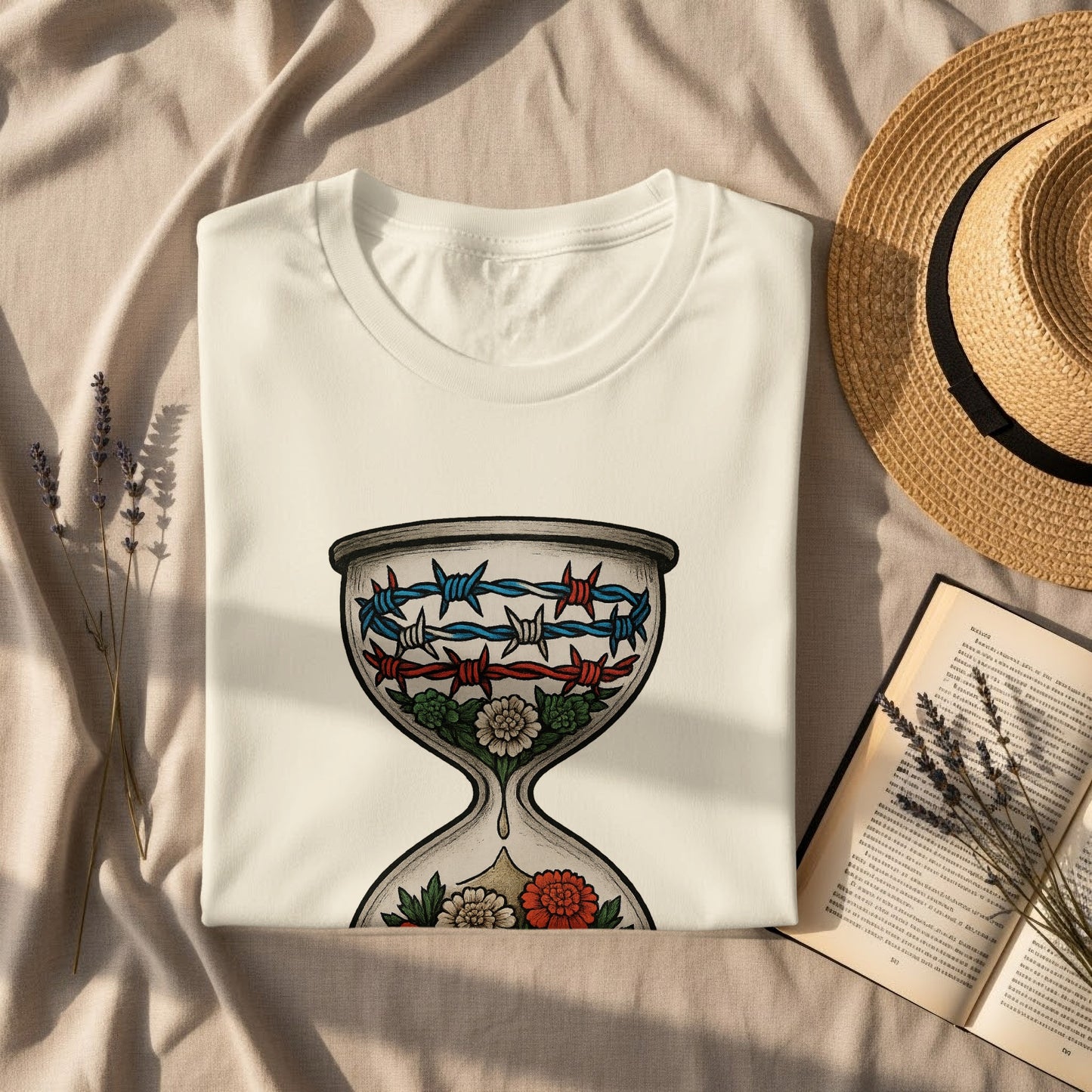 Intricate Hourglass Design with Floral Accents product type