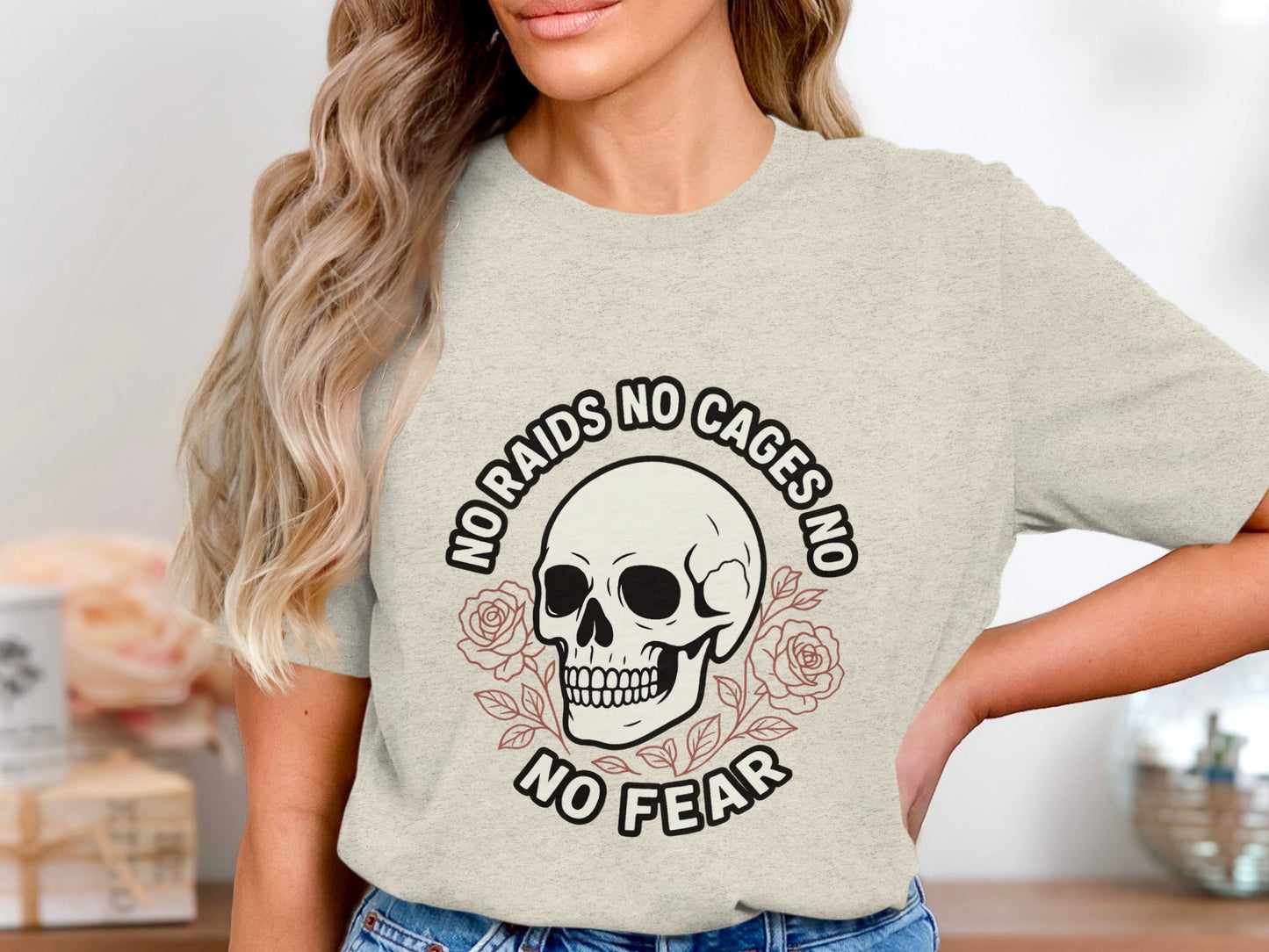 No Raids No Cages No Fear Skull Graphic Shirt product