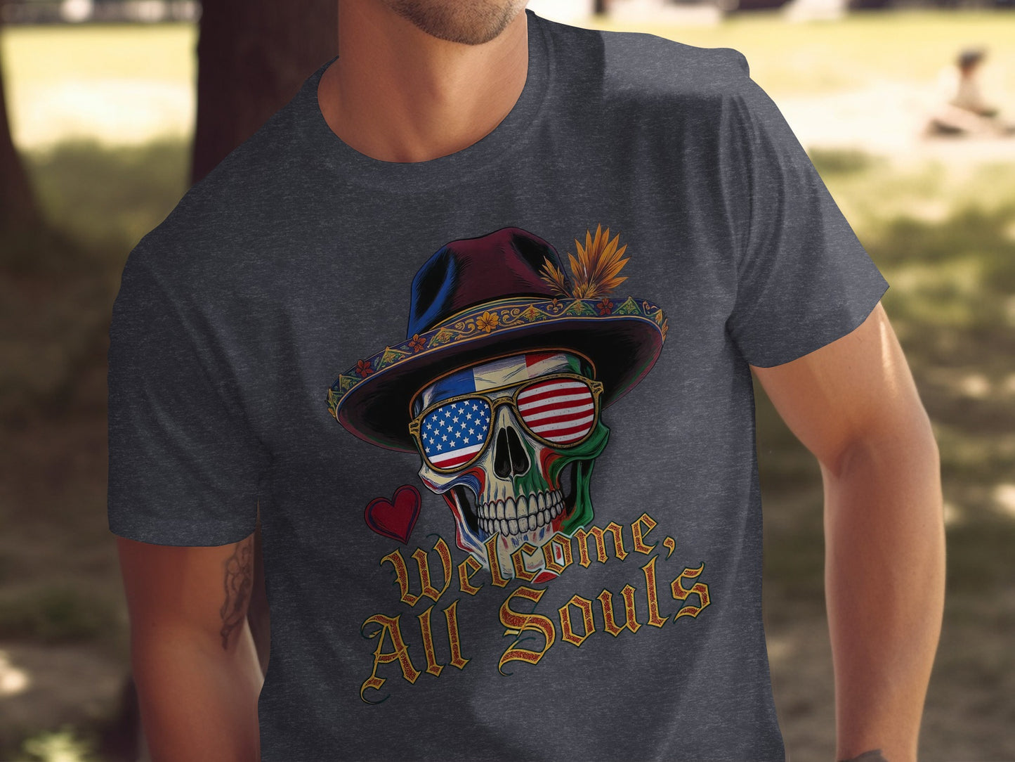 Welcome All Souls Skull Graphic T-Shirt product