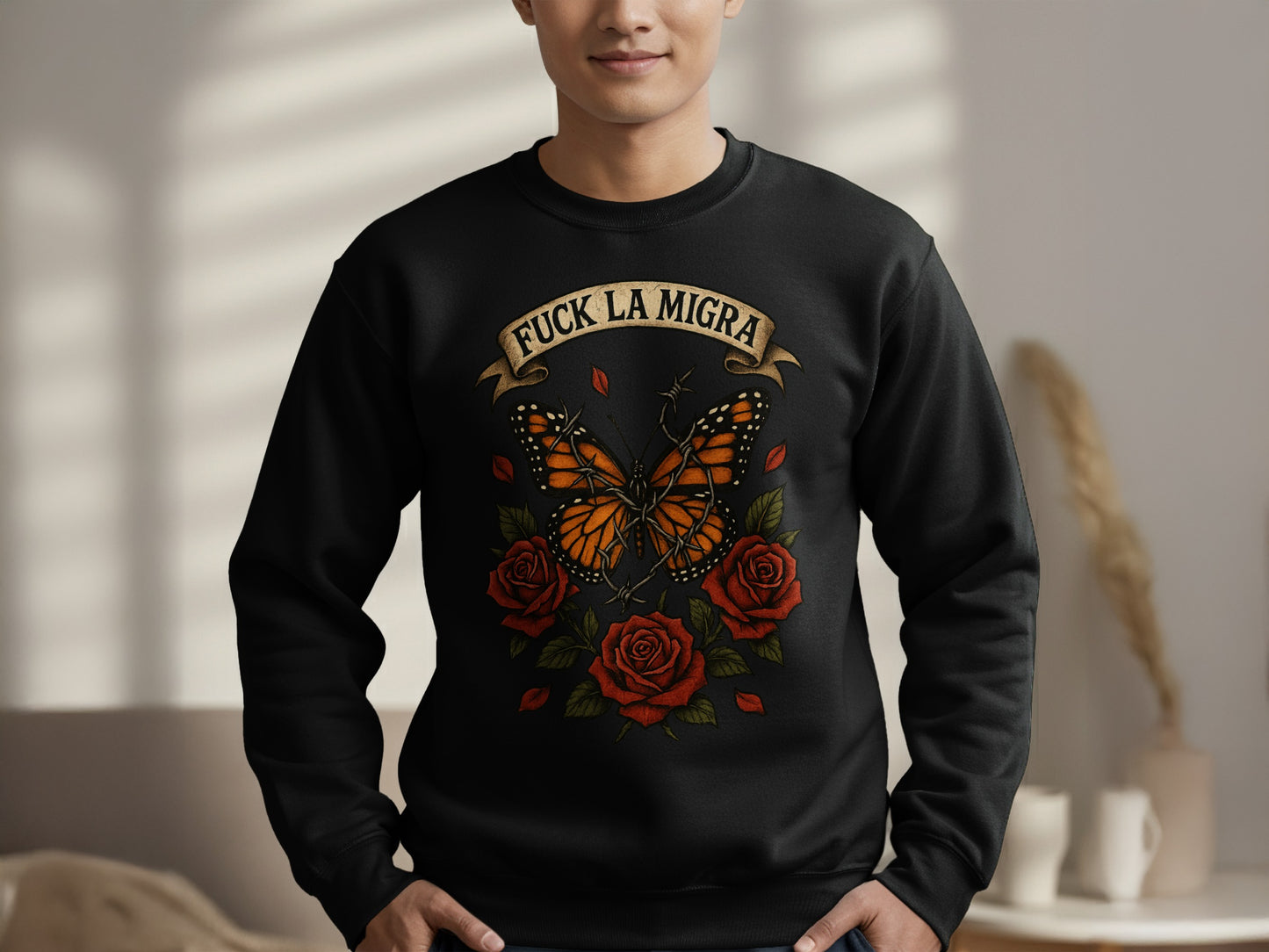 Butterfly Roses Graphic Sweatshirt product type