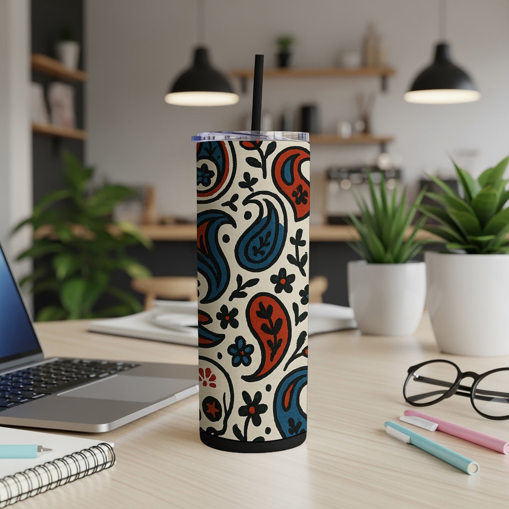 Floral and Paisley Pattern Insulated Tumbler product