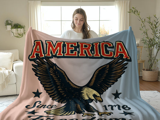 Patriotic American Eagle Design Blanket product