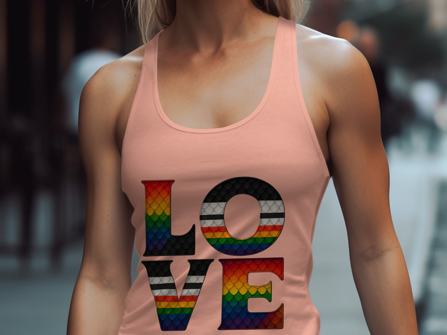 Vibrantly Patterned Pride Love Graphic Tank product