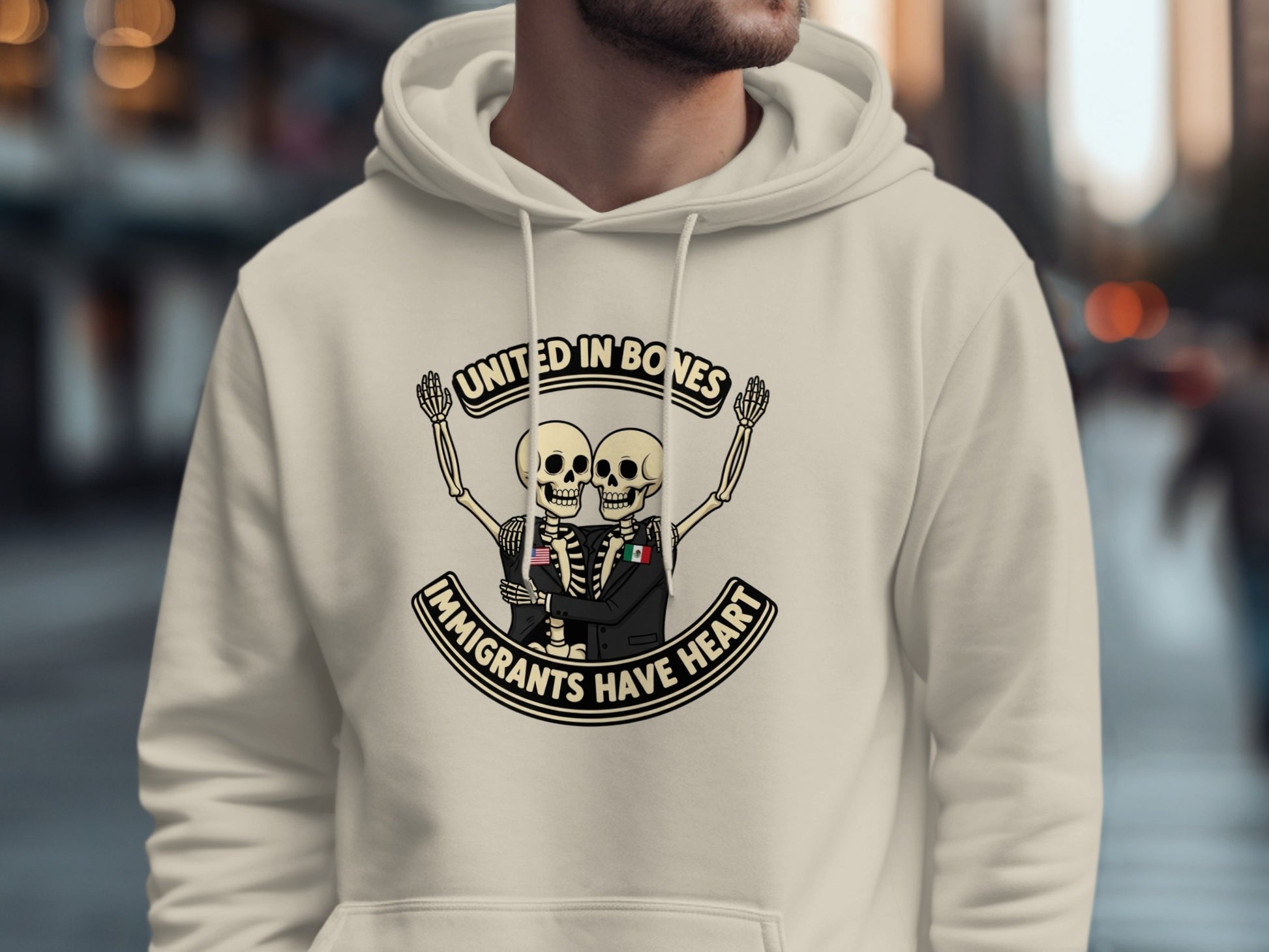 United In Bones Immigrants Have Heart Hoodie product type