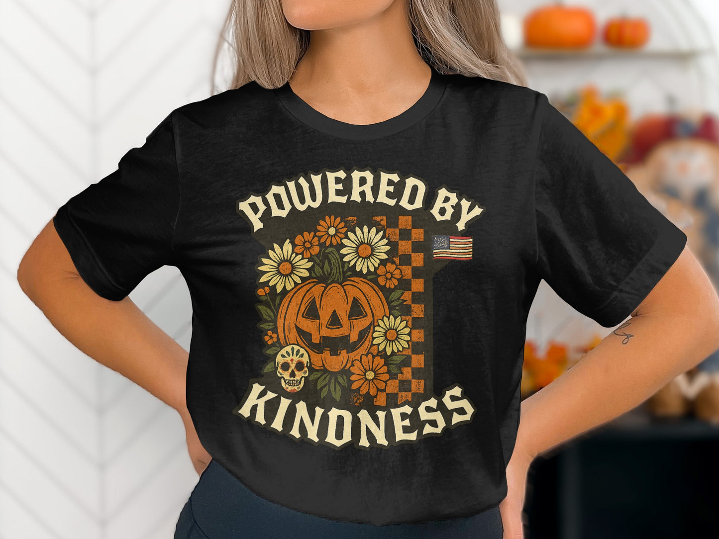 Powered by Kindness Halloween Graphic T-shirt product type