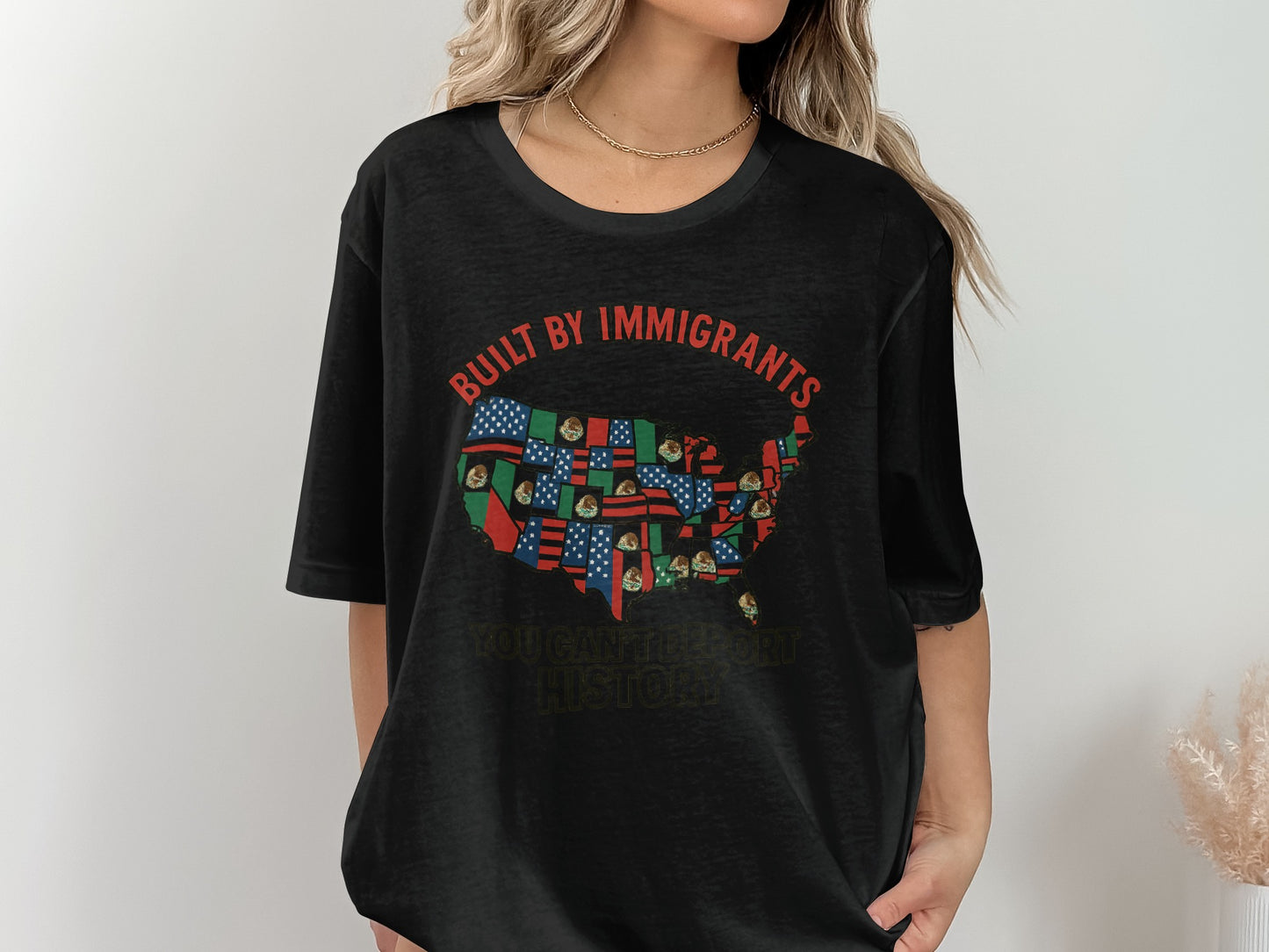 Built by Immigrants USA Map Graphic Shirt product