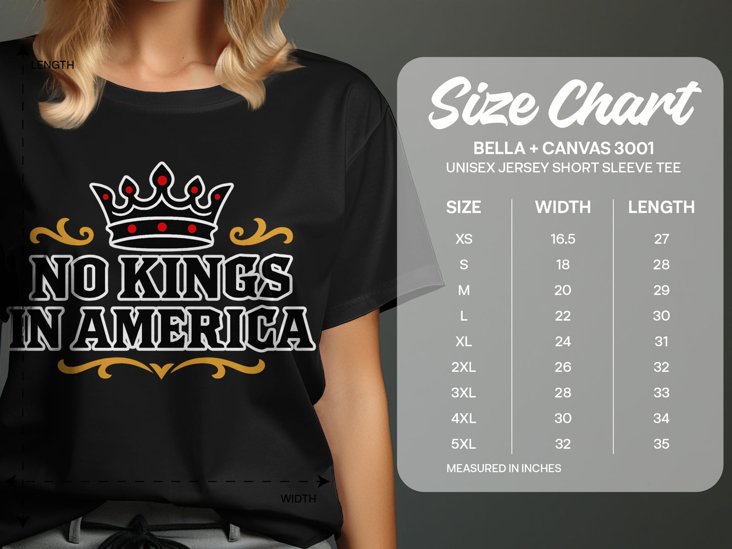 No Kings In America Short Sleeve Tee product type