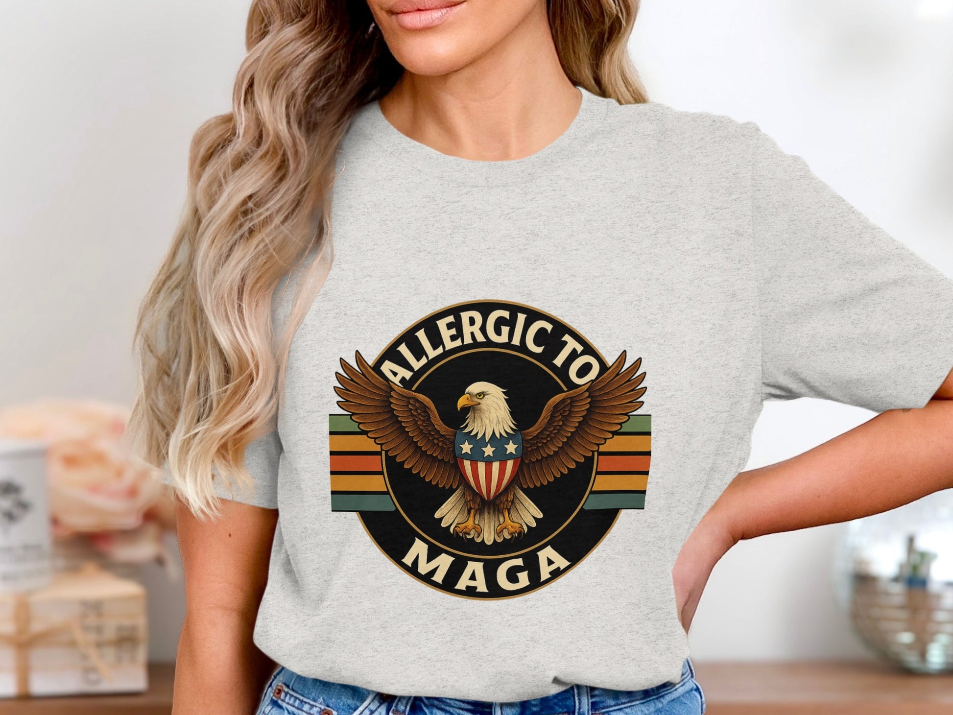 Allergic to MAGA Graphic Tee Shirt product type