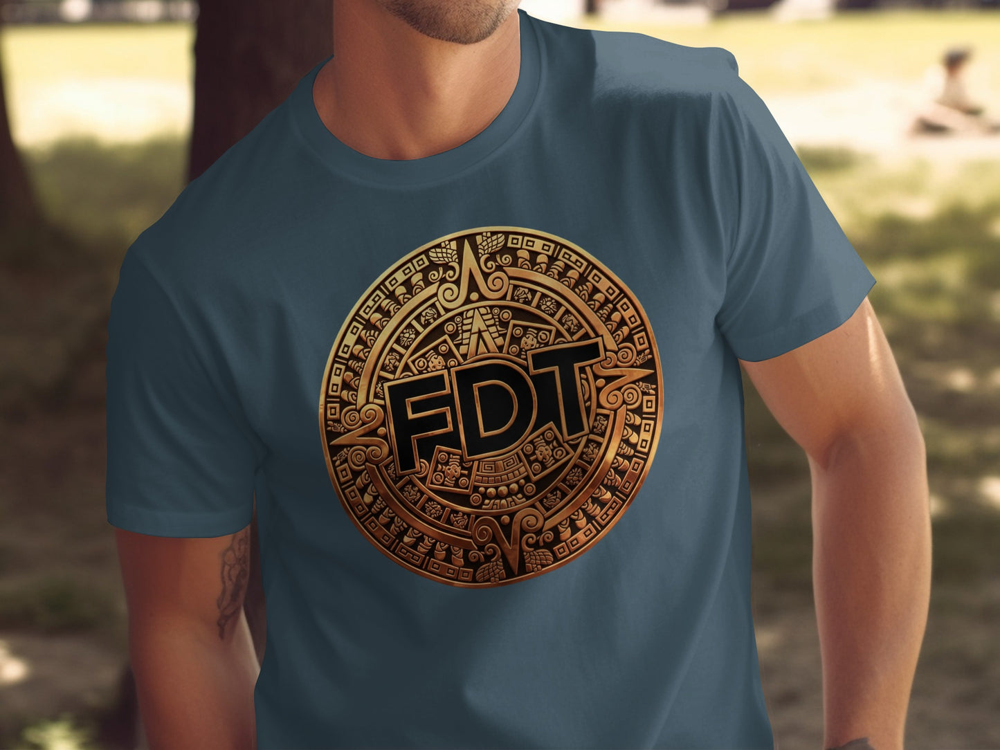 Intricate FDT Aztec Inspired Graphic Design T-shirt product