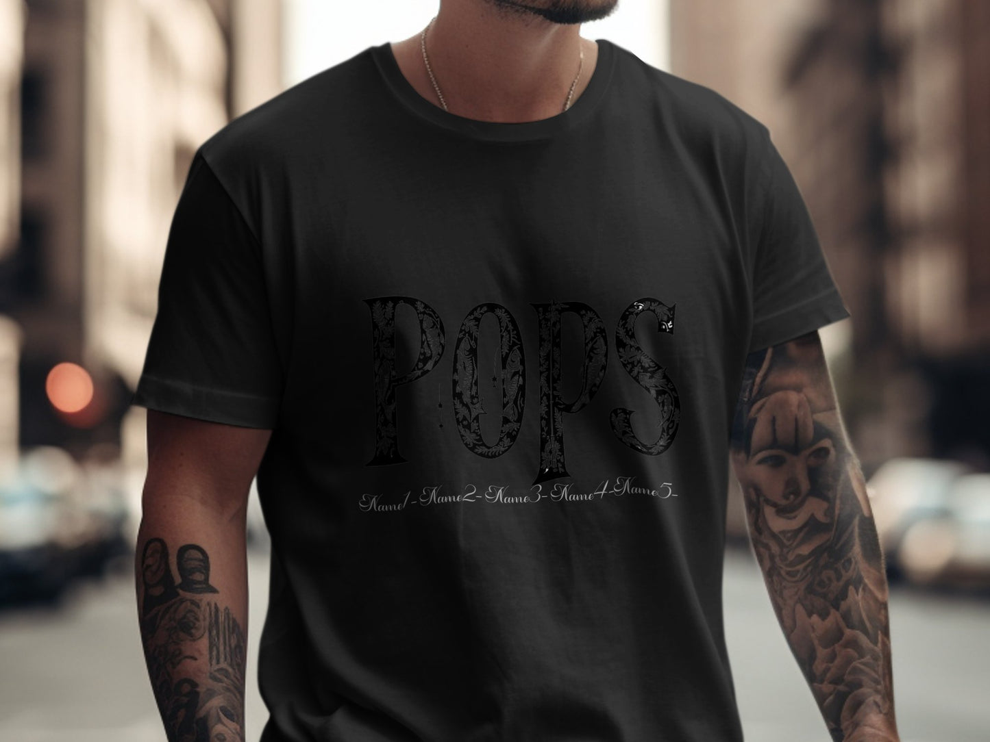 Pops Graphic T-Shirt with Bold Text Print Design product