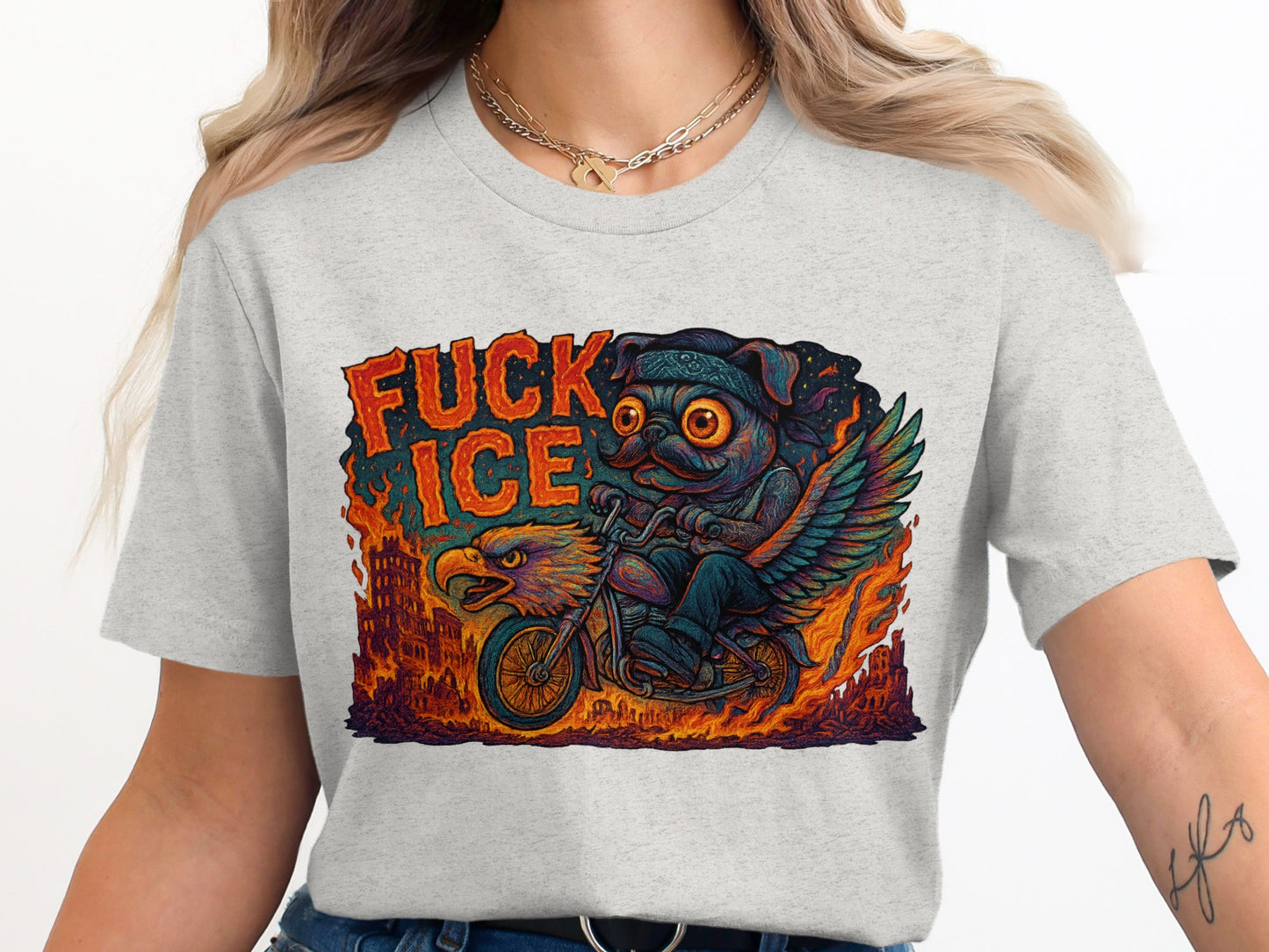 Bold Graphic Tee with Unique Message Product Type