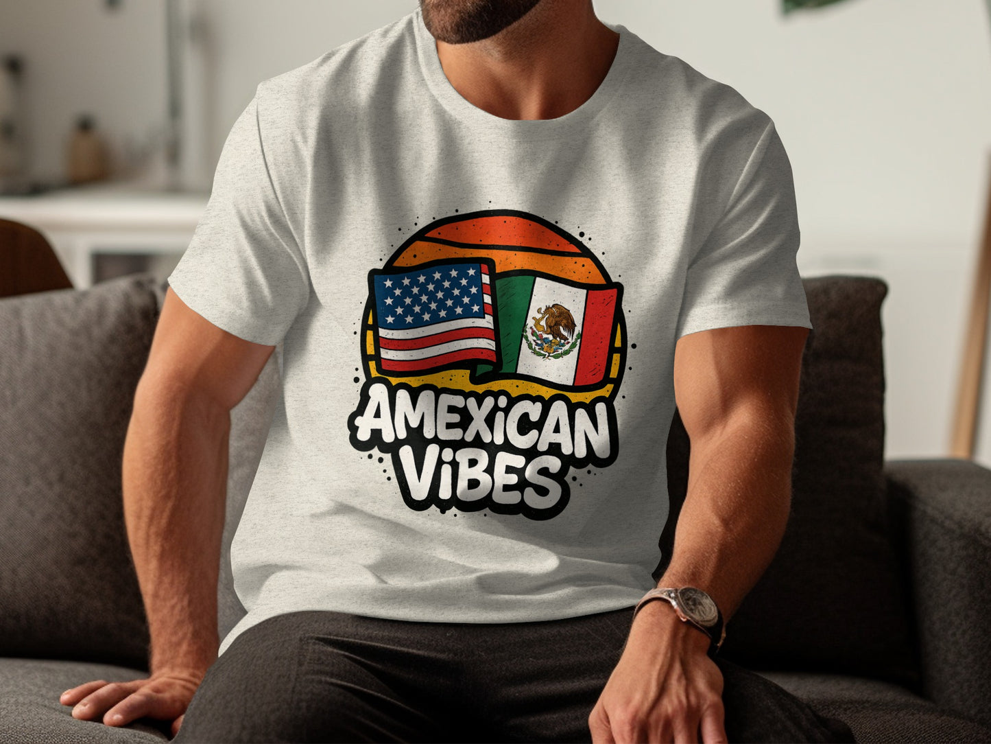 Amexican Vibes American Mexican Flags Shirt product type
