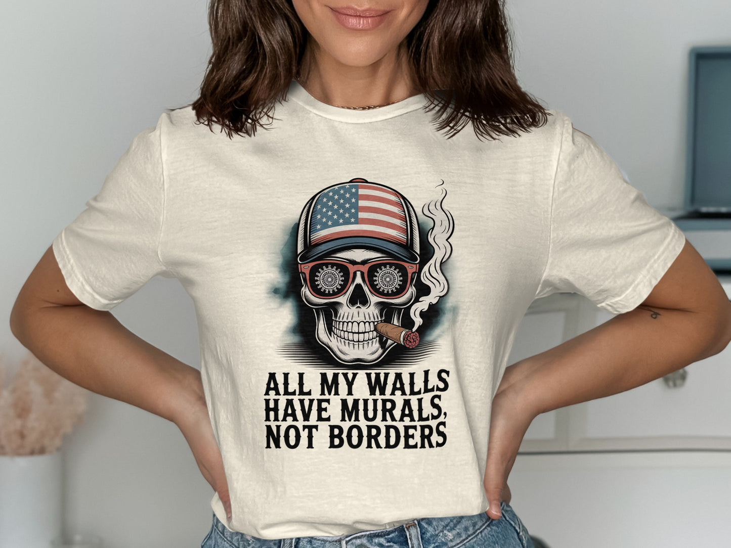 All My Walls Have Murals Not Borders T-shirt product type