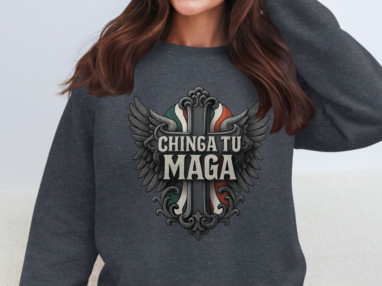 Chinga Tu Maga Graphic Design Sweatshirt product