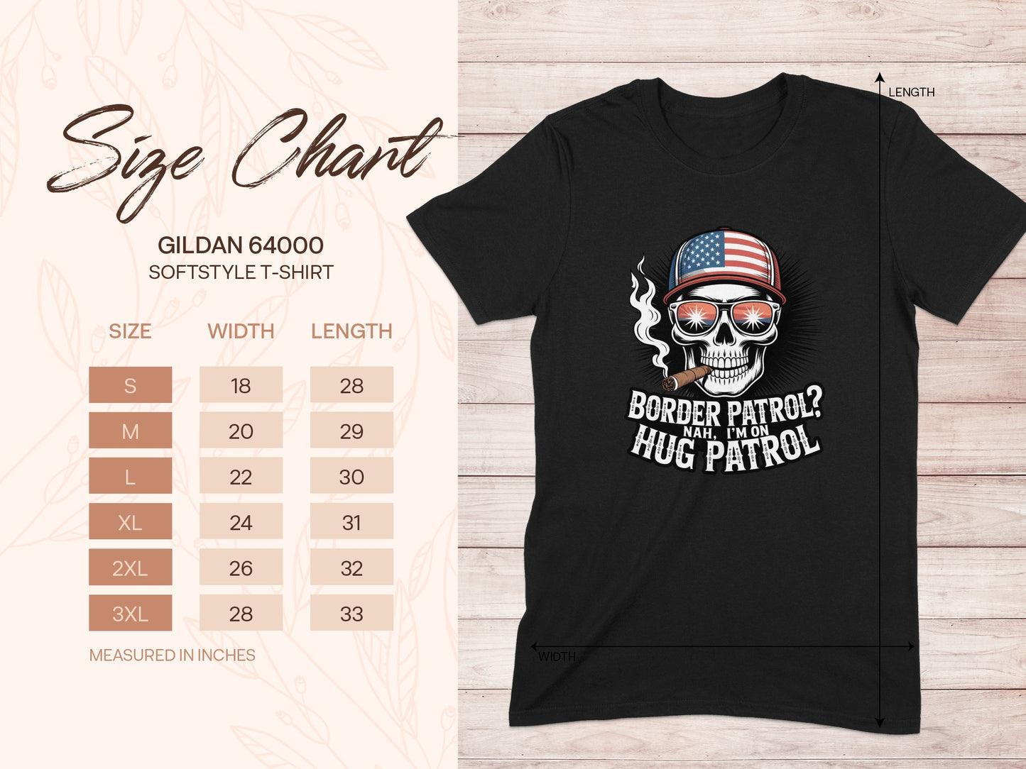 Border Patrol Hug Patrol Skull T-Shirt product