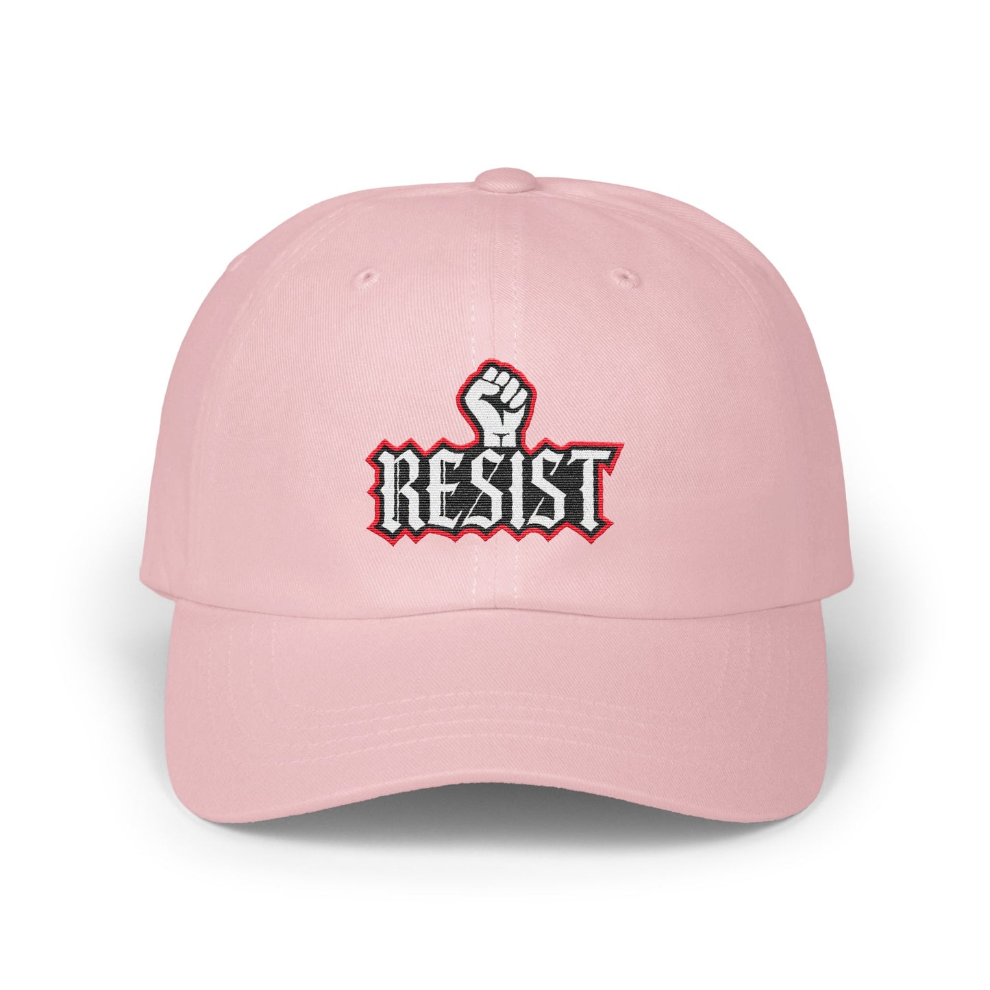 Resist Embroidered Pink Dad Hat Stylish Cap product