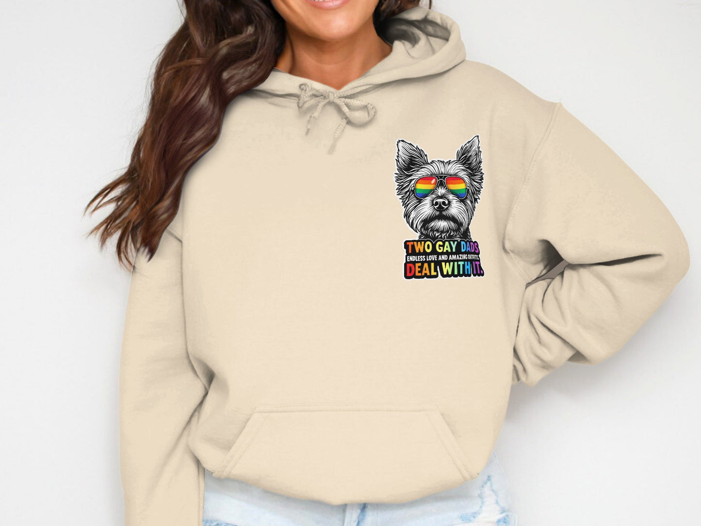 Two gay dads are better deal with it hoodie product type
