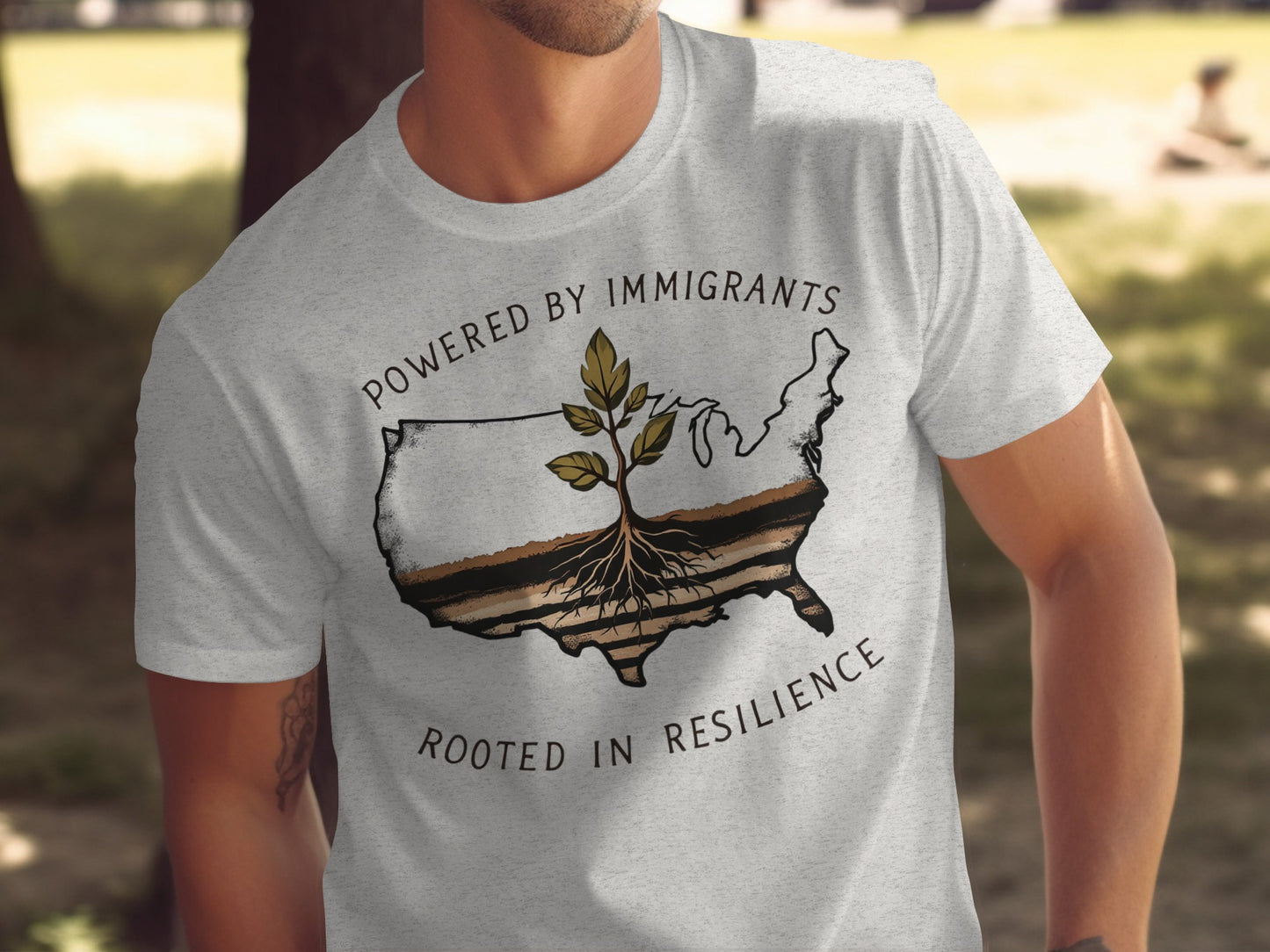 Powered by Immigrants Rooted in Resilience product type