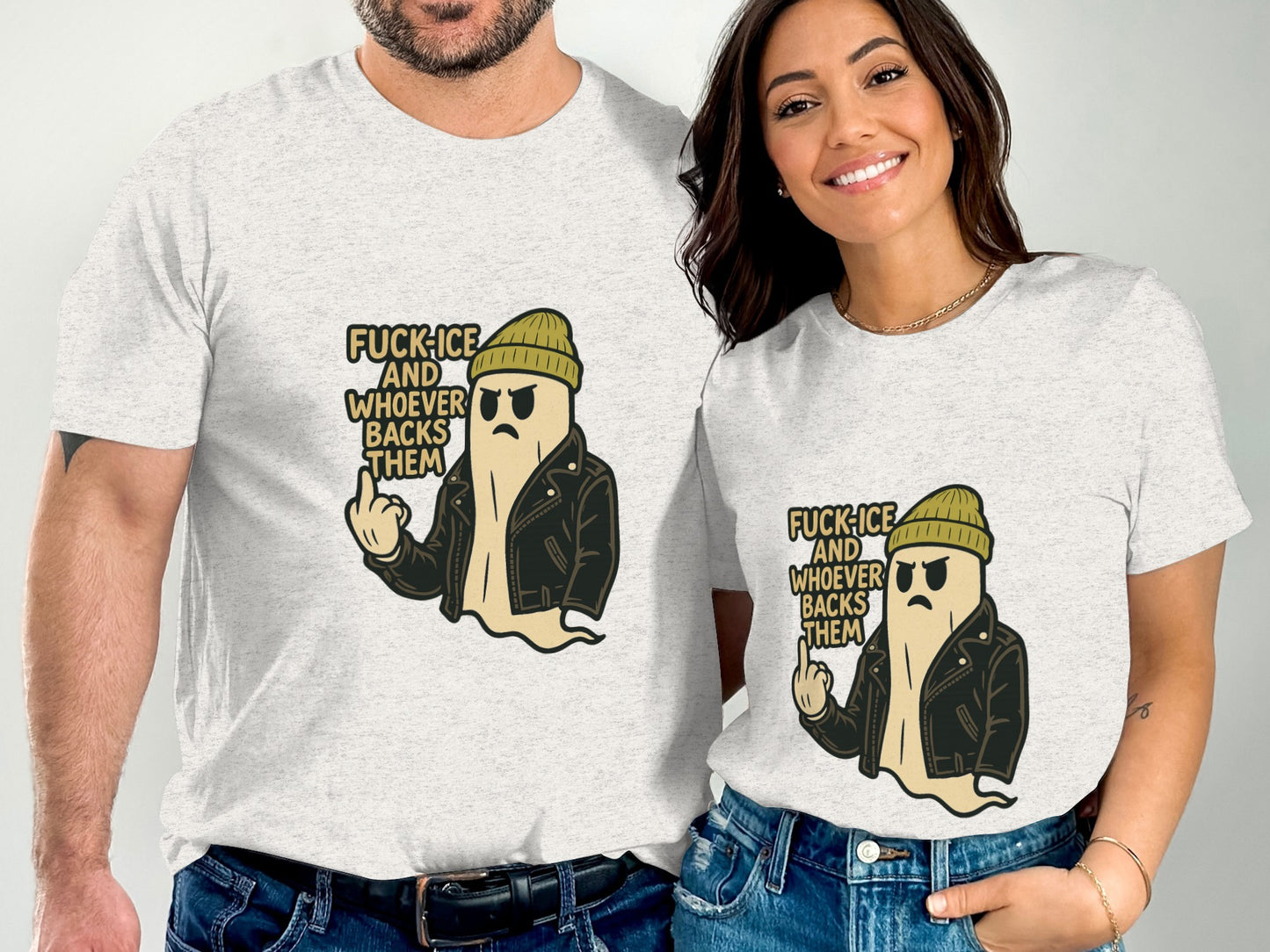 Fuck ice and whoever backs them graphic t-shirt product