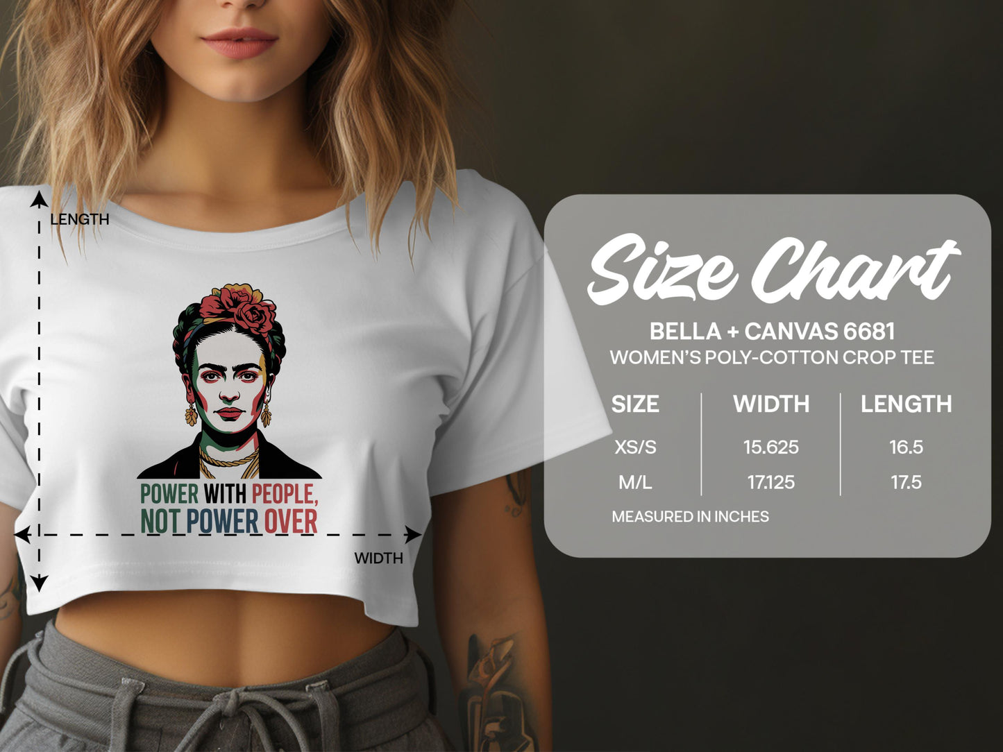 Power With People Not Power Over crop tee product