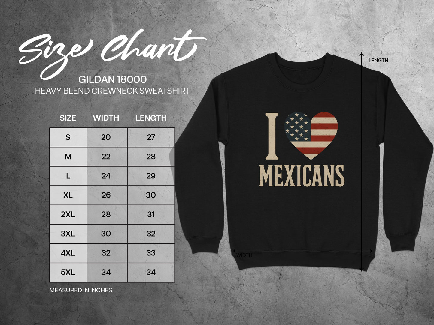 I Love Mexicans American Flag Graphic Sweatshirt product