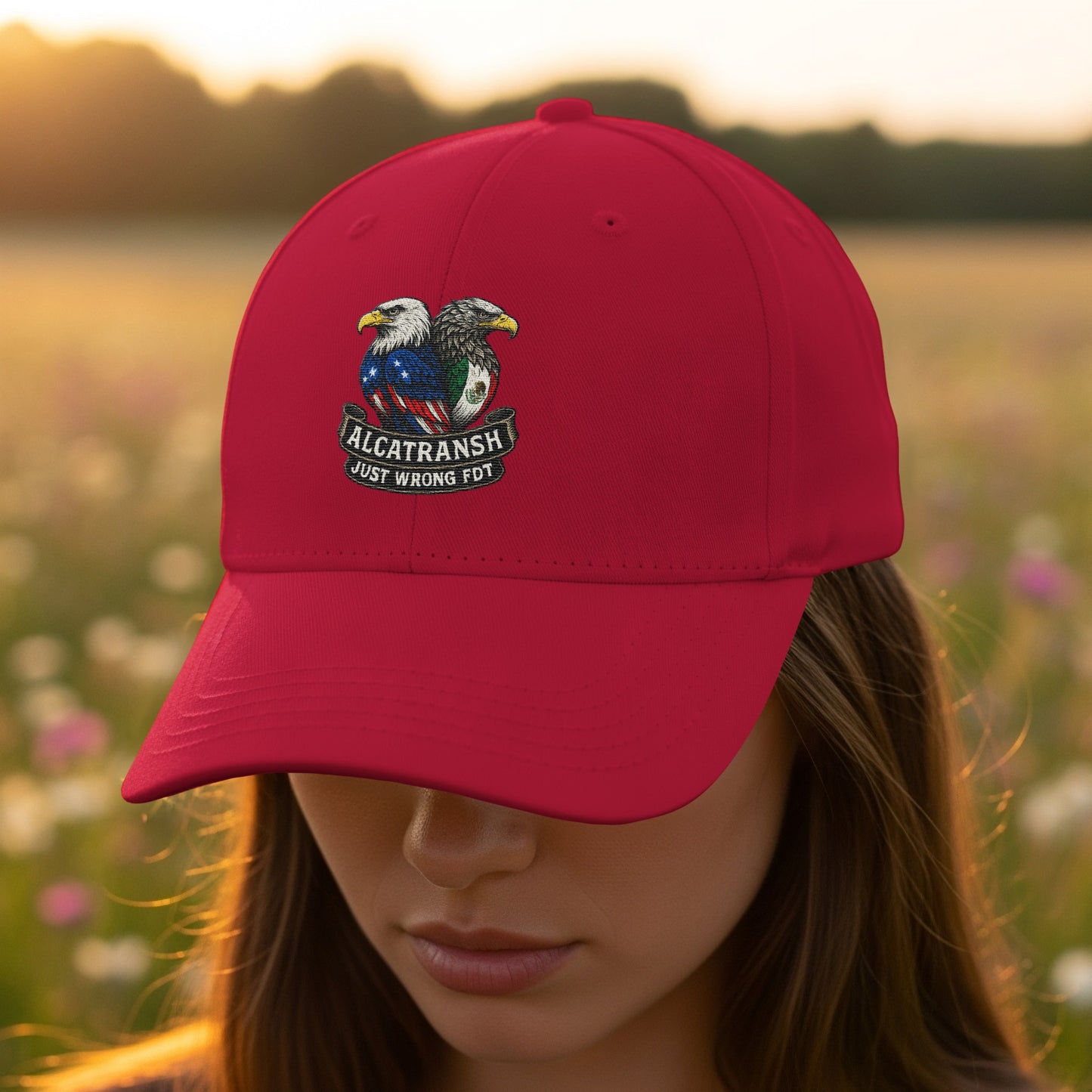 Alcatransh Just Wrong For Red Baseball Cap product