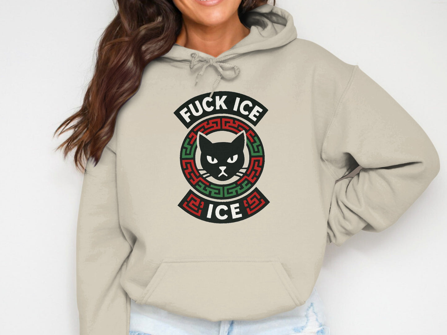 Edgy Cat Theme Political Message Hoodie product